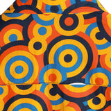 Vintage Shirt with Geometric Pattern in Orange from the 70s for Men with Buttons
