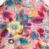 Pink Floral 100% Breathable Summer Short-Sleeve Button-Up Hawaiian Shirt