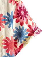 Men's Hawaiian Shirt with Short Sleeve in Daisy Flowers for Summer at the Beach