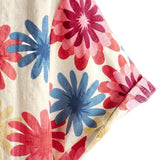 Men's Cotton Daisy Floral Shirt for Summer, Beach and Vacation, Short Sleeve, Hawaiian Style