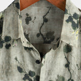 3-Pack | Brown Floral Print Short-Sleeve Breathable Button-Up Shirt
