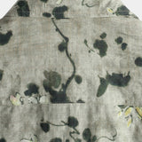 Grey Button-Up Short Sleeve Breathable Vintage Floral Shirt