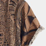 Short-Sleeve Retro Holiday Summer Vintage Button-Up Vacation Beach Shirt