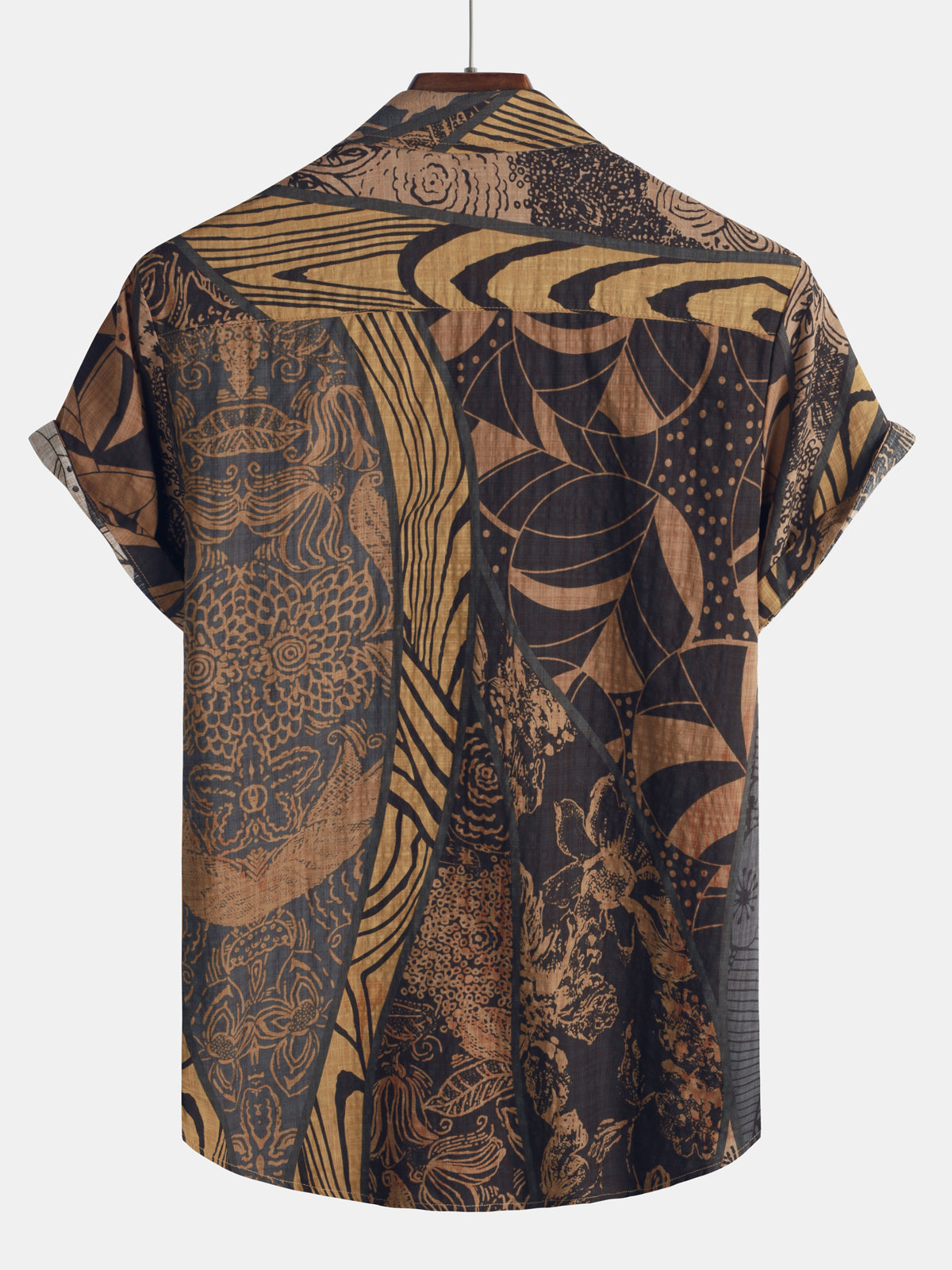 Short-Sleeve Retro Holiday Summer Vintage Button-Up Vacation Beach Shirt