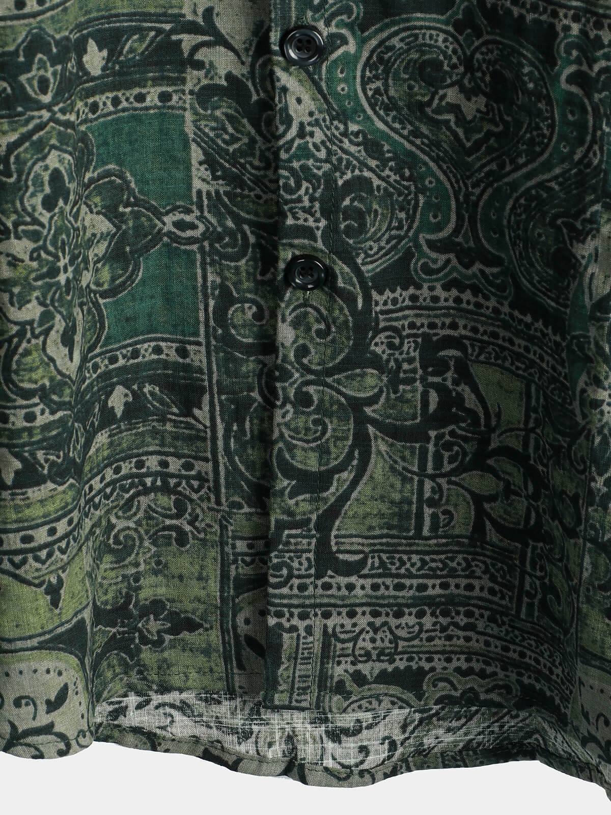 Retro Floral Paisley Print Short-Sleeve Shirt