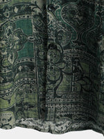 Retro Floral Paisley Print Short-Sleeve Shirt