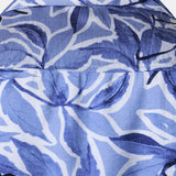 Button-Up Short Sleeve Blue Tropical Print Shirt with Pocket, Resort Style