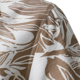 Button-Up Short Sleeve Tropical Print Shirt with Pocket, Holiday Style Cuban Collar