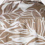 Button-Up Short Sleeve Tropical Print Shirt with Pocket, Holiday Style Cuban Collar