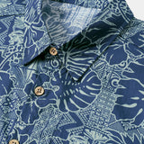 Botanical Tropical Print Breathable Short Sleeve Shirt
