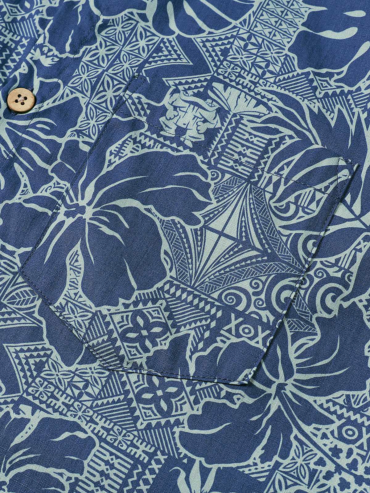 Botanical Tropical Print Breathable Short Sleeve Shirt