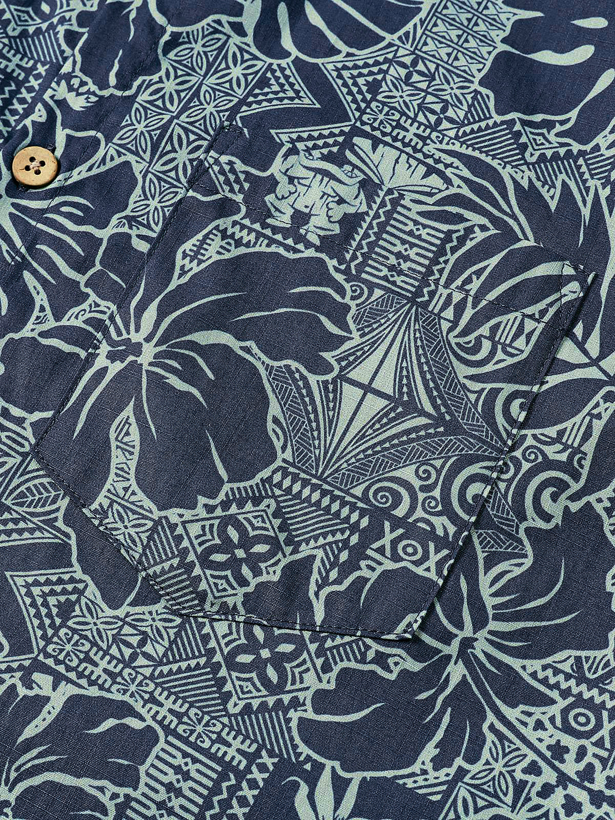 Hawaiian Tropical Leaves Pattern Holiday Beach Style Short Sleeve Shirt