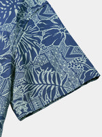 Botanical Tropical Print Breathable Short Sleeve Shirt