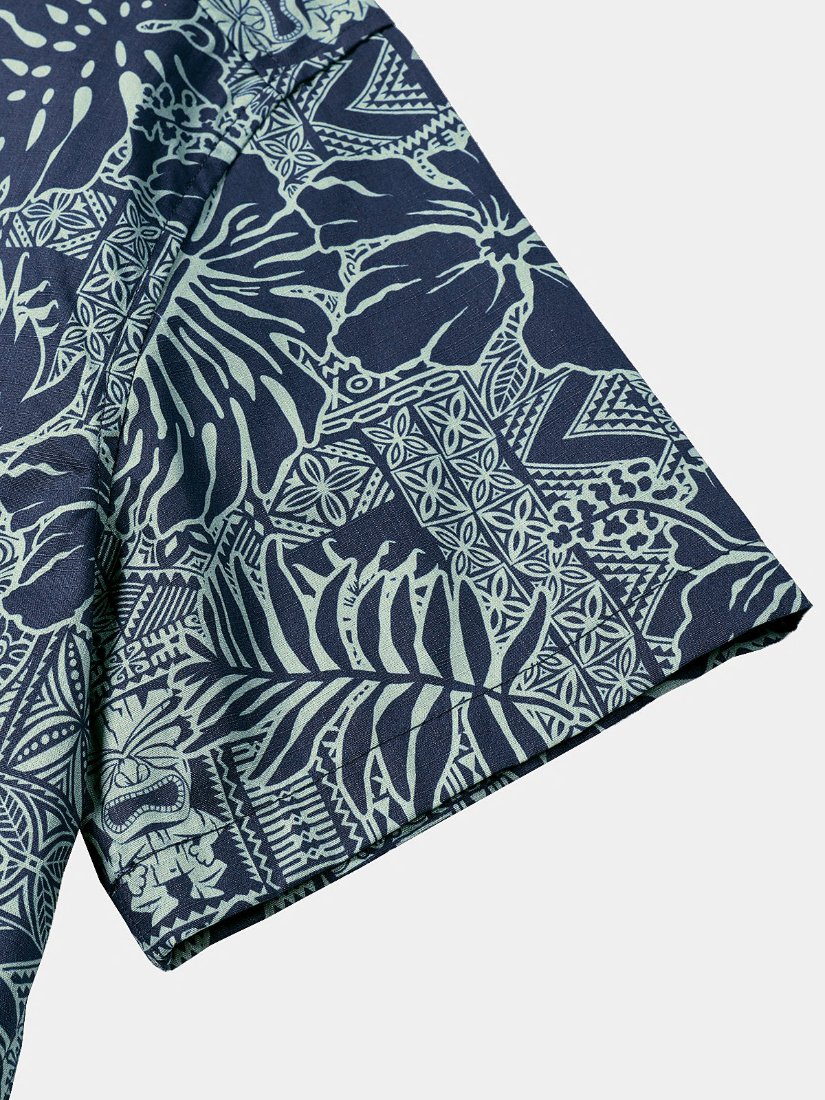 Hawaiian Tropical Leaves Pattern Holiday Beach Style Short Sleeve Shirt