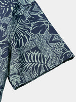 Hawaiian Tropical Leaves Pattern Holiday Beach Style Short Sleeve Shirt