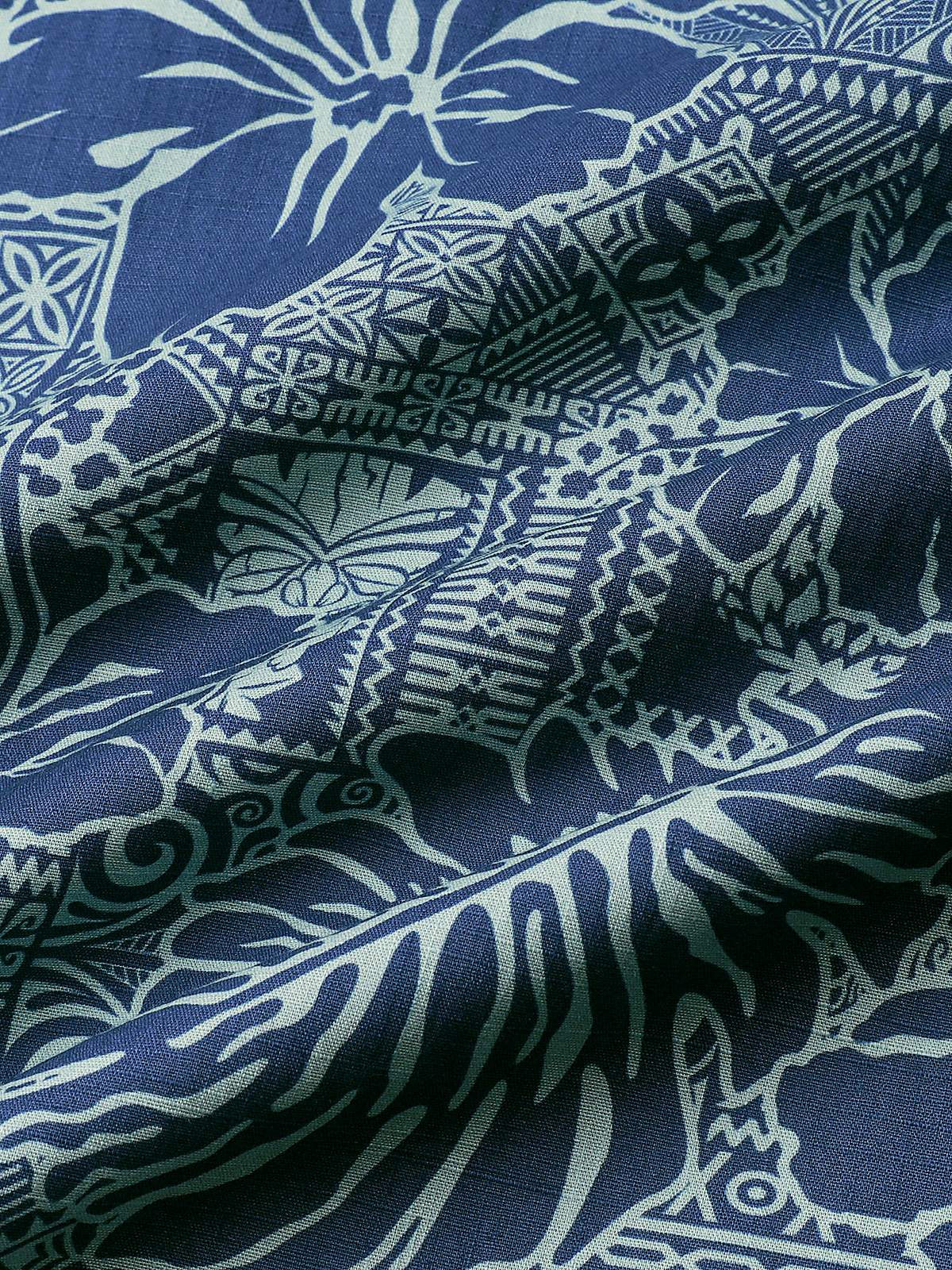Botanical Tropical Print Breathable Short Sleeve Shirt