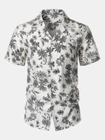 Hawaiian Short Sleeve Pocket Floral Print Shirt