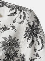 Hawaiian Short Sleeve Pocket Floral Print Shirt