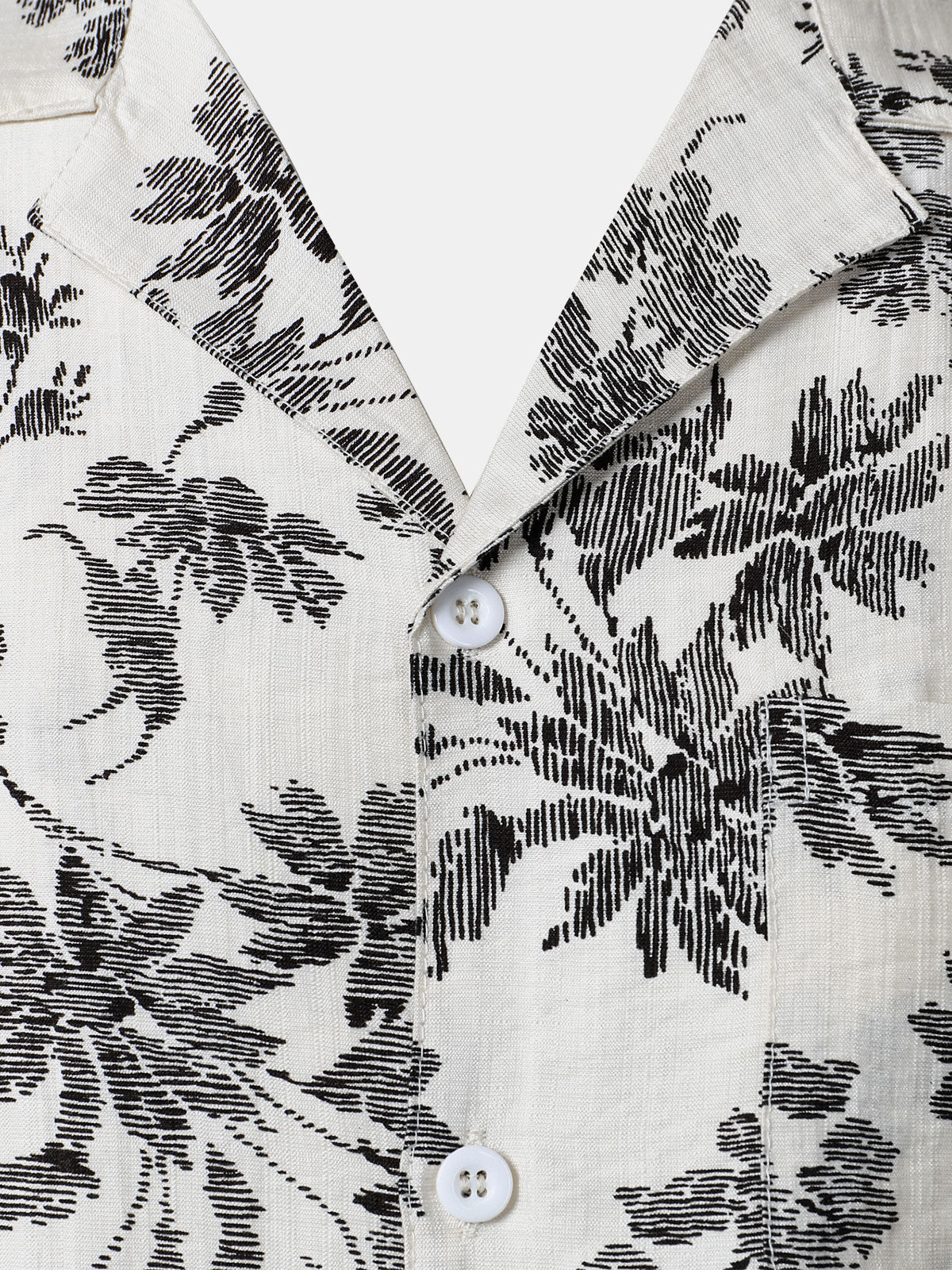 Hawaiian Short Sleeve Pocket Floral Print Shirt