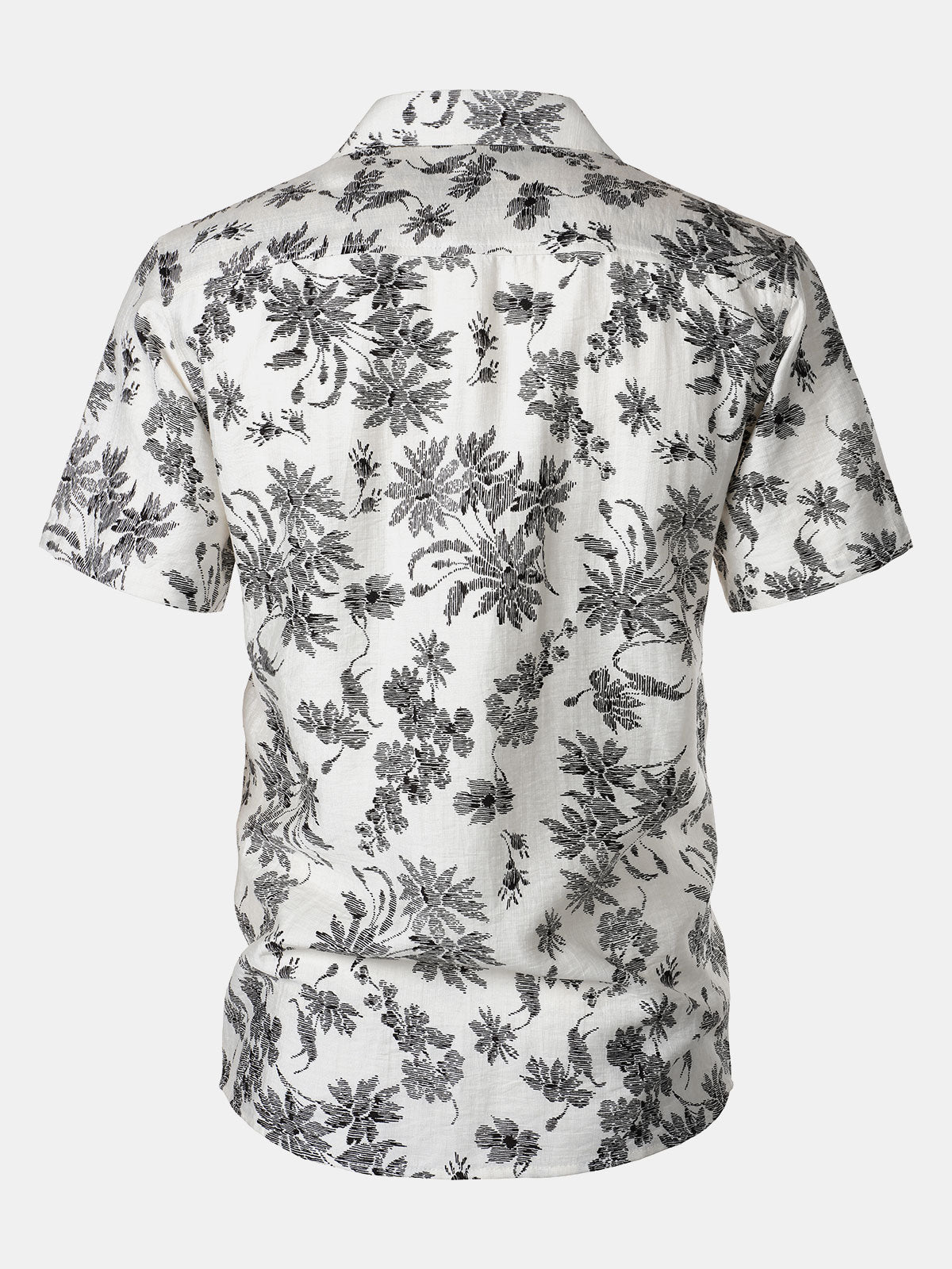 Hawaiian Short Sleeve Pocket Floral Print Shirt