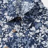 Retro Vacation Style Short Sleeve Breathable Hibiscus Print Shirt