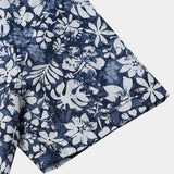 Retro Vacation Style Short Sleeve Breathable Hibiscus Print Shirt