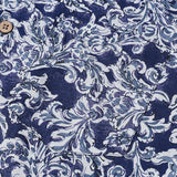 Classic Floral Print Button-Up Holiday Style Short Sleeve Shirt
