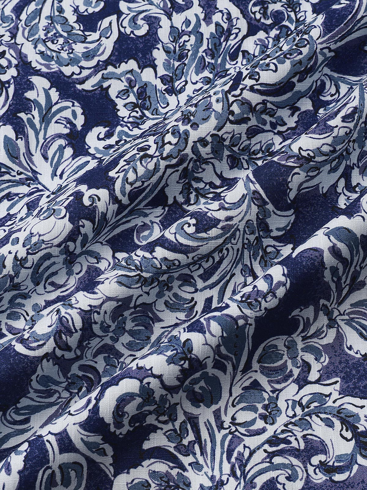 Classic Floral Print Button-Up Holiday Style Short Sleeve Shirt