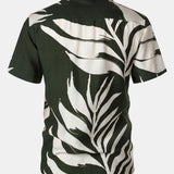 Vacation Tropical Print Pocket Short Sleeve Shirt