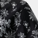 Hawaiian Black Tropical Floral Print Casual Shirt