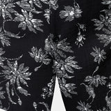 Hawaiian Black Tropical Floral Print Casual Shirt