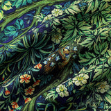 Green Hawaiian Tropical Botanical Print Short Sleeve Shirt