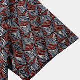 Geometric Pattern Casual Button-Up Short Sleeve Shirt