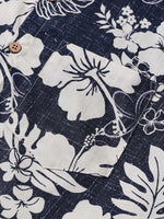 Vintage Breathable Floral Print Island and Vacation Style Short Sleeve Shirt