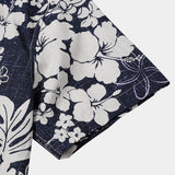 Vintage Breathable Floral Print Island and Vacation Style Short Sleeve Shirt