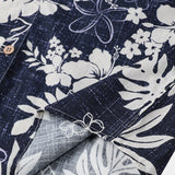 Vintage Breathable Floral Print Island and Vacation Style Short Sleeve Shirt