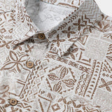 Bohemian Retro Resort Geometric Short Sleeve Shirt
