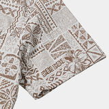 Bohemian Retro Resort Geometric Short Sleeve Shirt