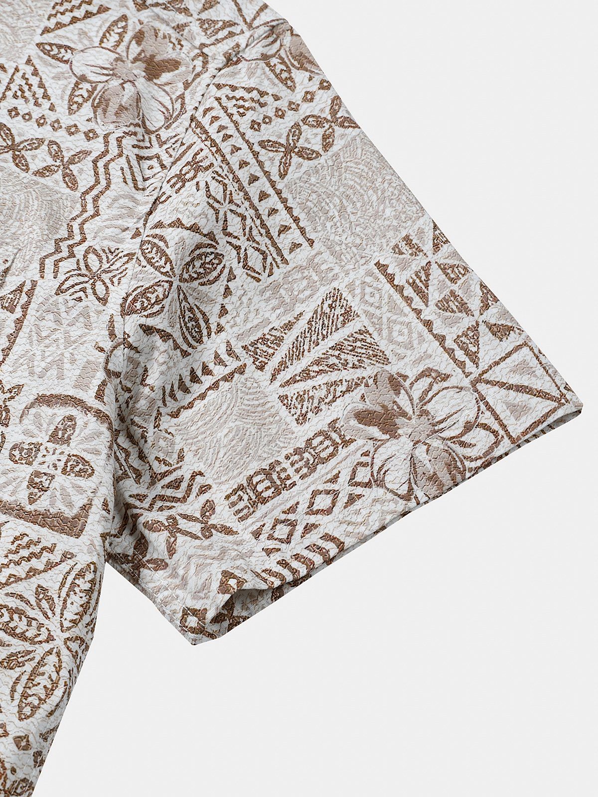 Bohemian Retro Resort Geometric Short Sleeve Shirt