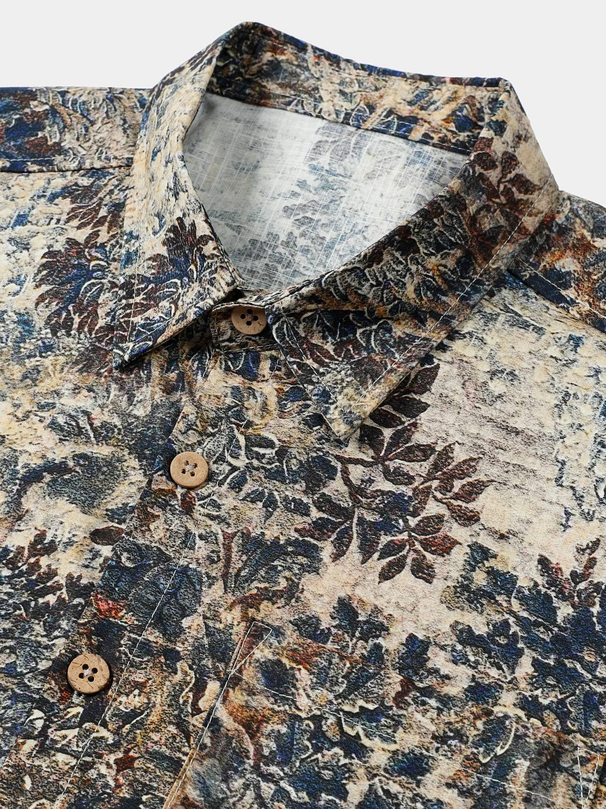 Retro Vacation Style Breathable Short Sleeve Shirt