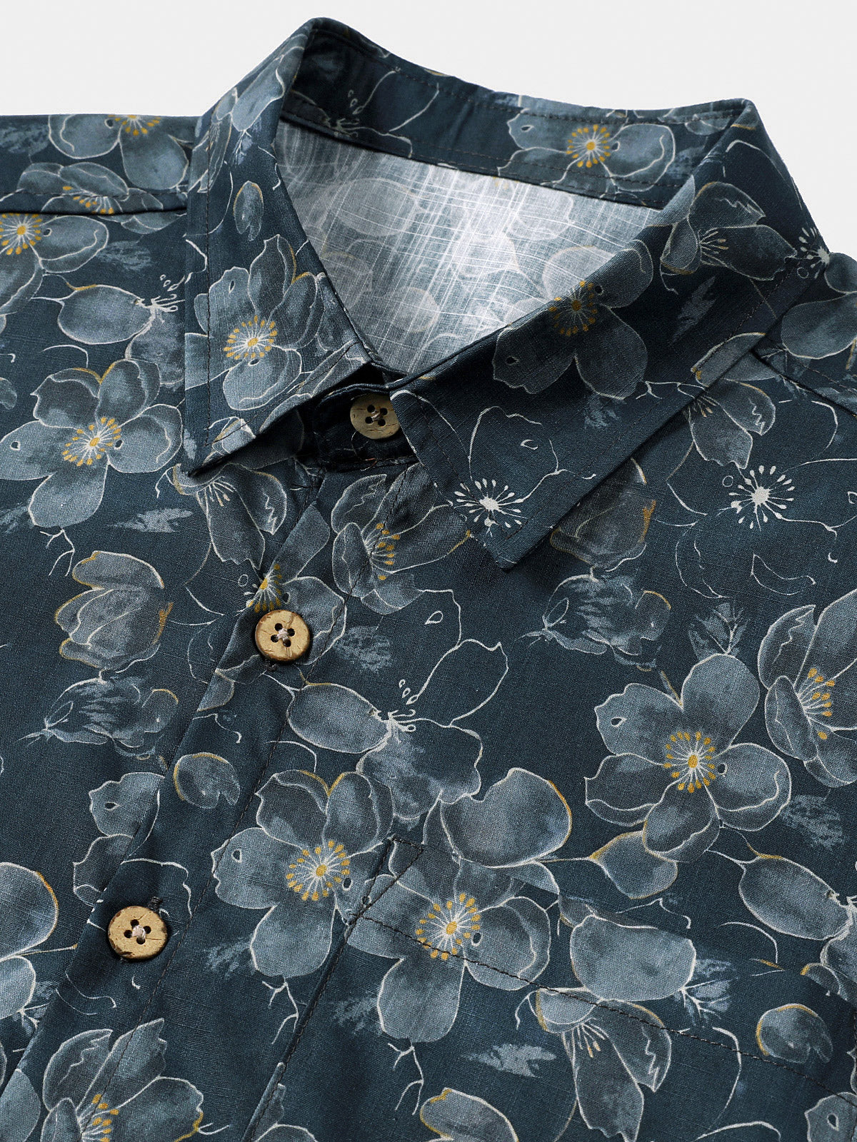 Boho Floral Short-Sleeve Shirt