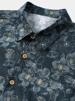 Boho Floral Short-Sleeve Shirt