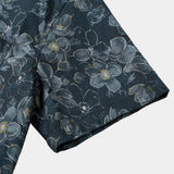 Boho Floral Short-Sleeve Shirt