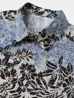 Bohemian Retro Island Botanical Short Sleeve Shirt