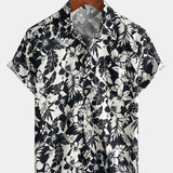 Relaxed Floral Print Summer Beach Style Short Sleeve Shirt