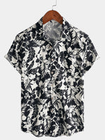 Relaxed Floral Print Summer Beach Style Short Sleeve Shirt