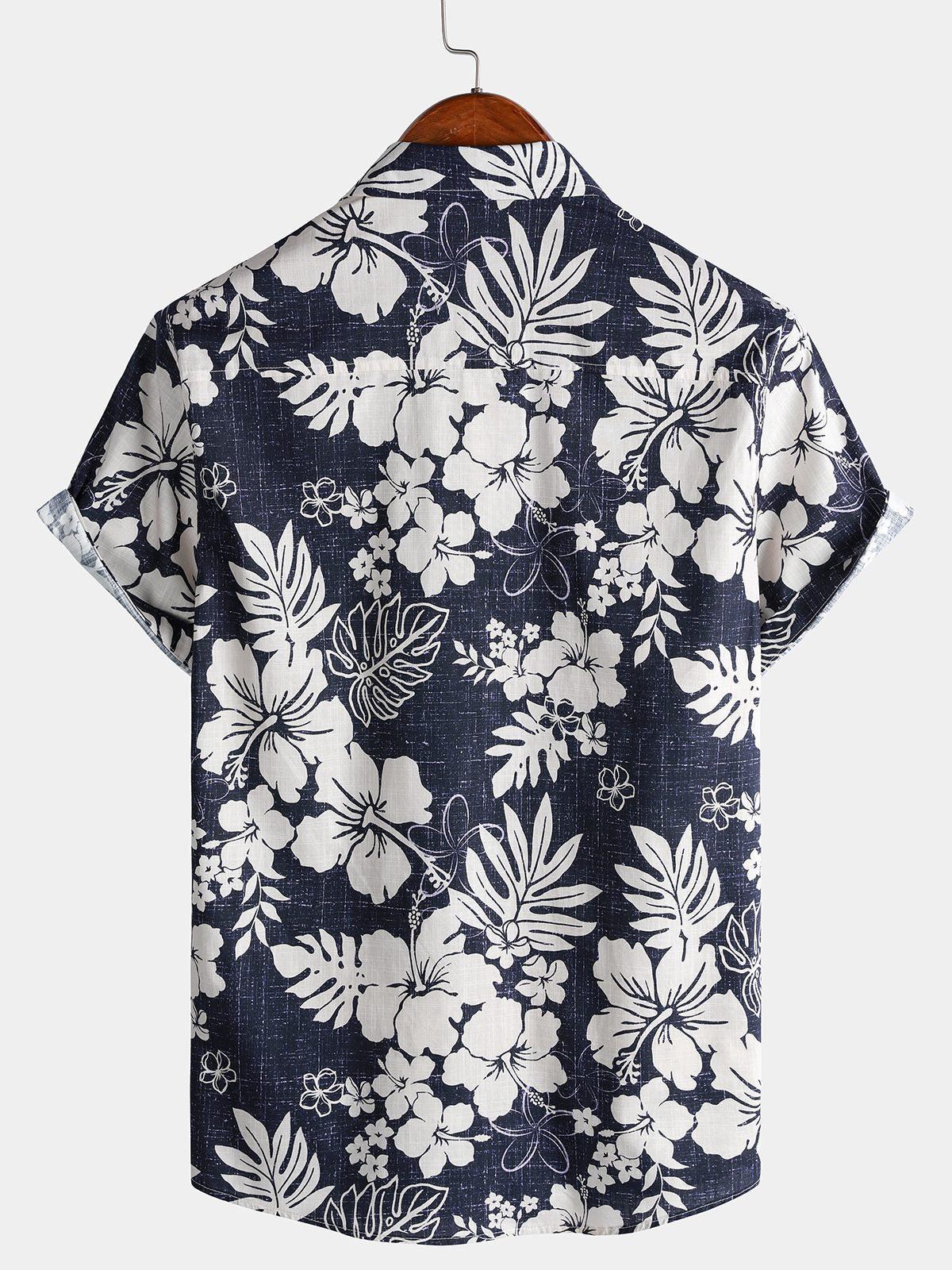 Vintage Breathable Floral Print Island and Vacation Style Short Sleeve Shirt