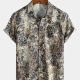 Retro Vacation Style Breathable Short Sleeve Shirt