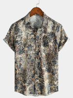 Retro Vacation Style Breathable Short Sleeve Shirt