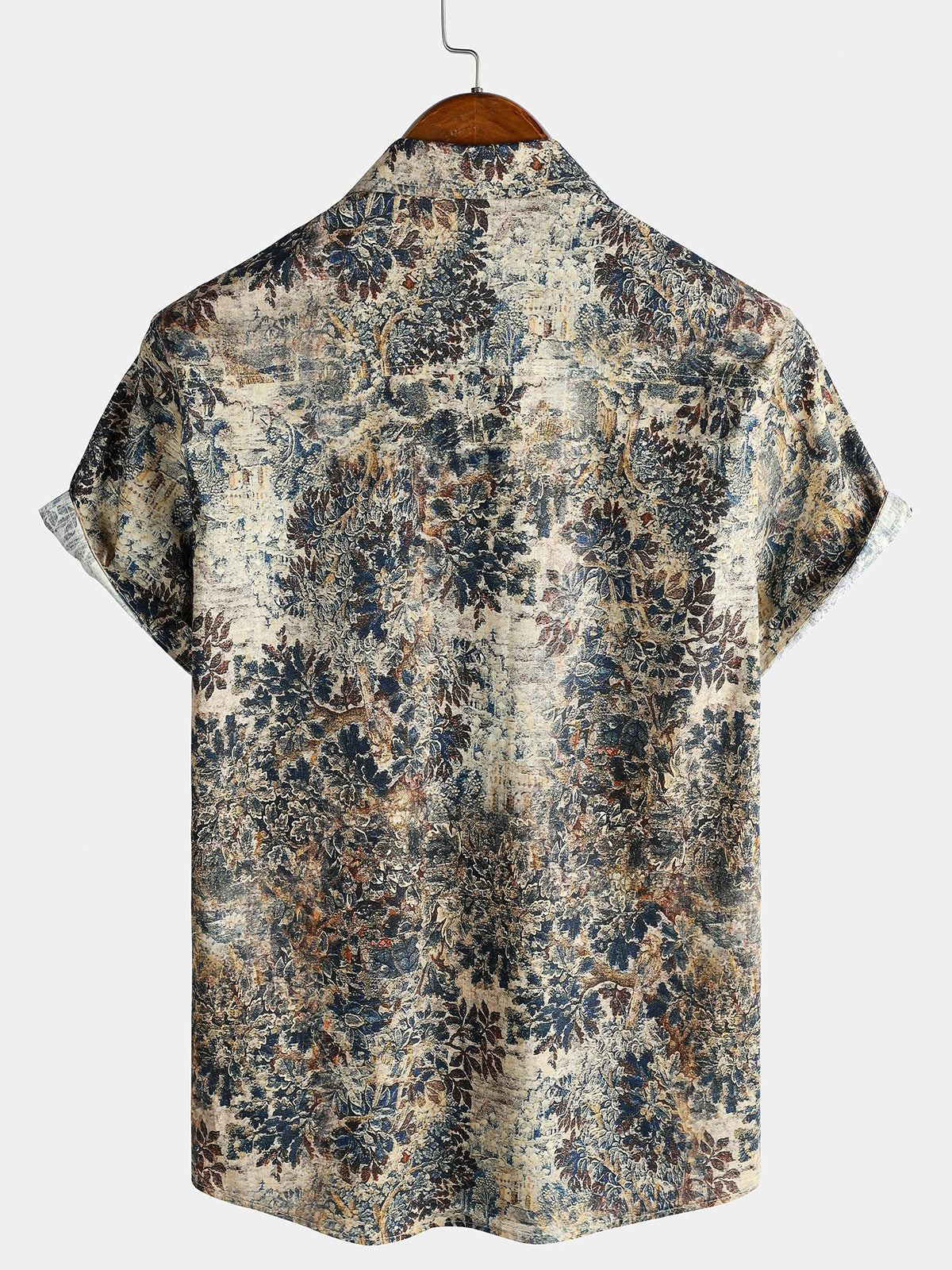 Retro Vacation Style Breathable Short Sleeve Shirt